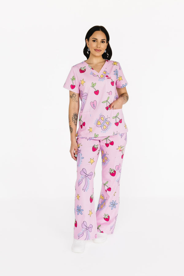 Pretty In Pink Scrub Set