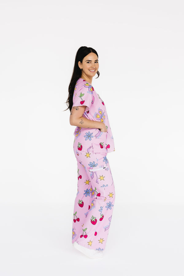 Pretty In Pink Scrub Set