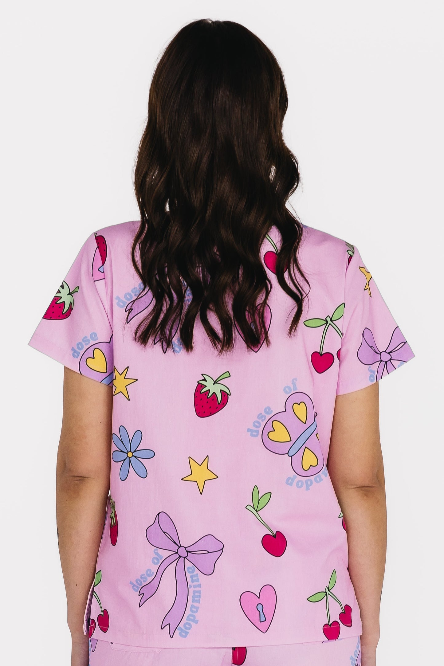 Pretty In Pink Scrub Top
