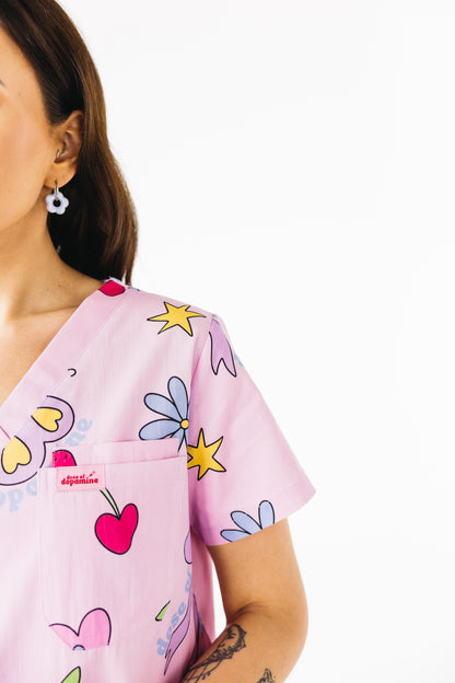 Pretty In Pink Scrub Set
