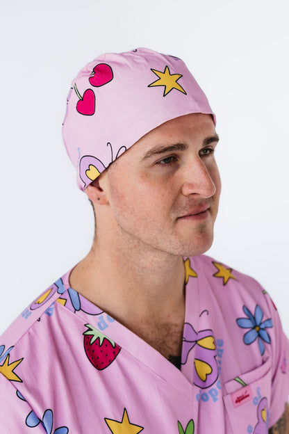Pretty In Pink Scrub Cap