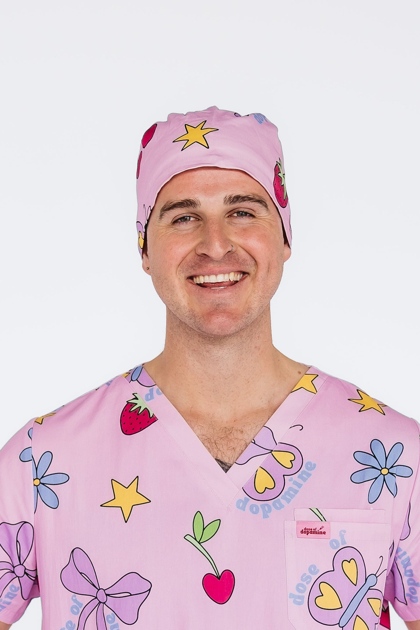 Pretty In Pink Scrub Cap