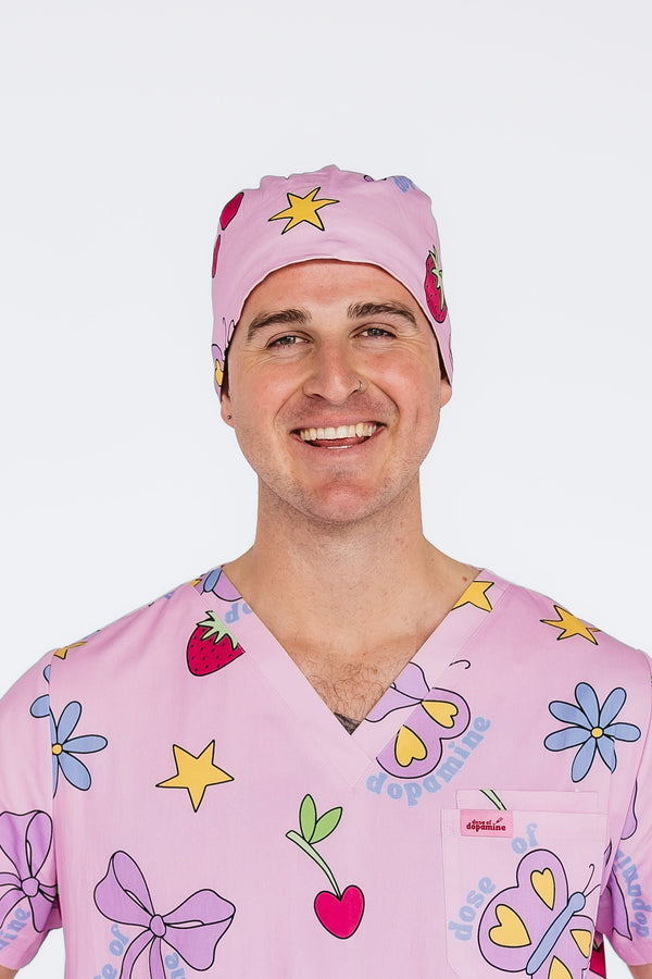 Pretty In Pink Scrub Cap