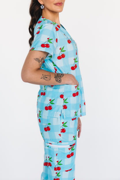 Cherry On Top Scrub Top