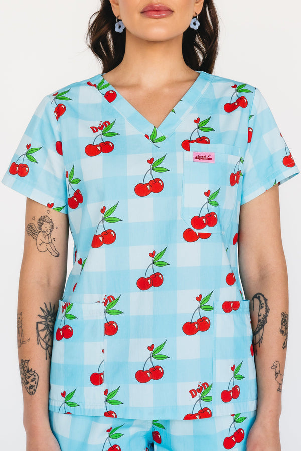 Cherry On Top Scrub Top