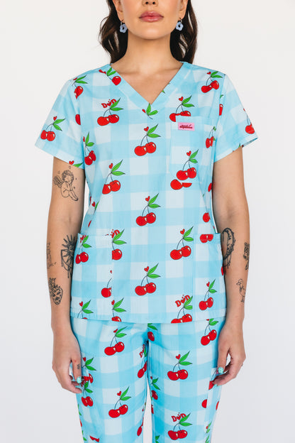 Cherry On Top Scrub Top